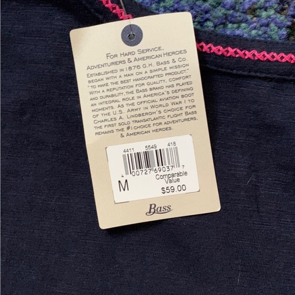 NWT! G. H. Bass & Co sleeveless 100% cotton dress. Tie waist with tribal design - Picture 5 of 7